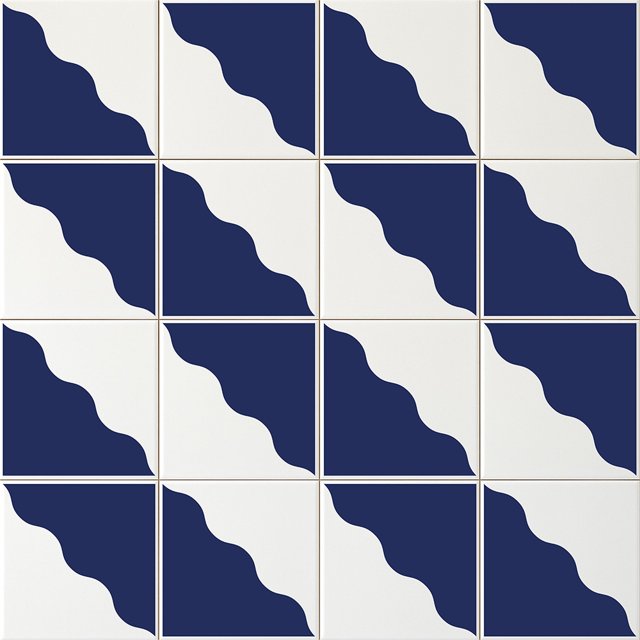 Azulejo Waves - Azul Escuro