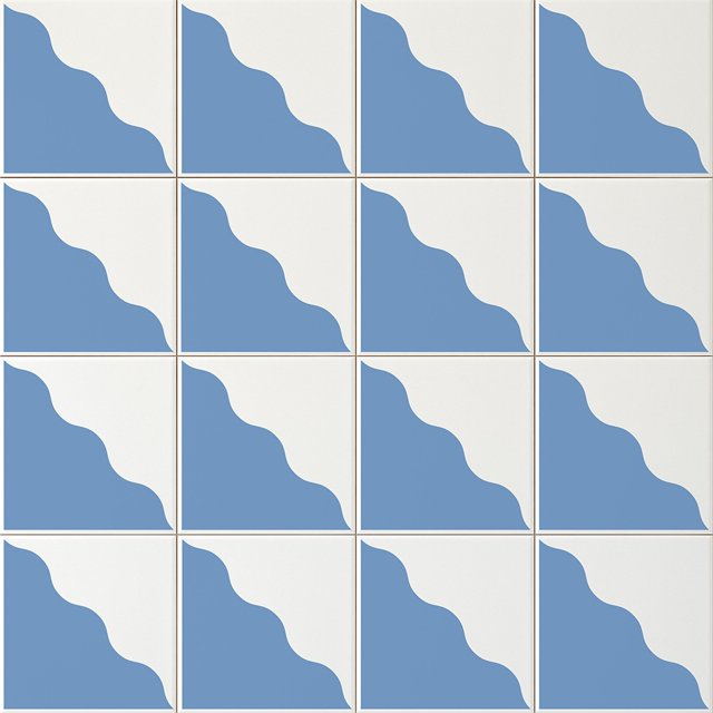 Azulejo Waves - Azul Médio