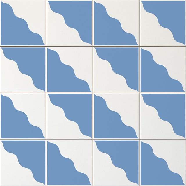 Azulejo Waves - Azul Médio