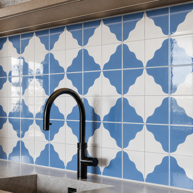 Azulejo Waves - Azul Médio