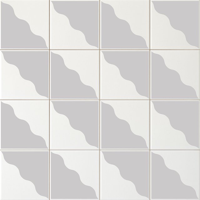 Azulejo Waves - Cinza Claro