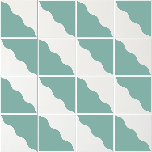 Azulejo Waves - Verde Menta