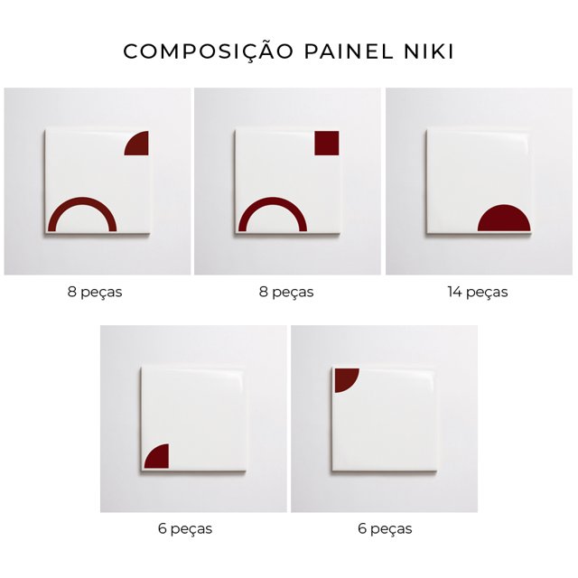 Azulejo Painel Niki - Vinho 