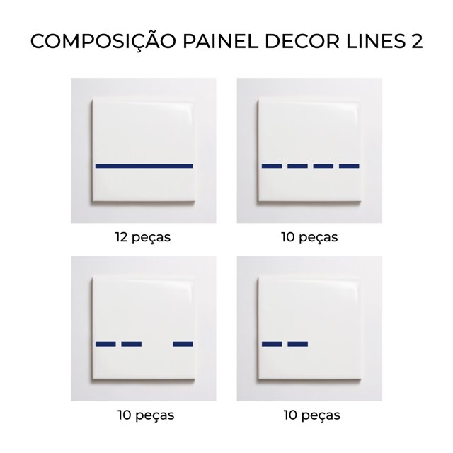 Azulejo Decor Lines 2 - Azul Escuro