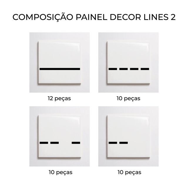 Azulejo Decor Lines 2 - Preto