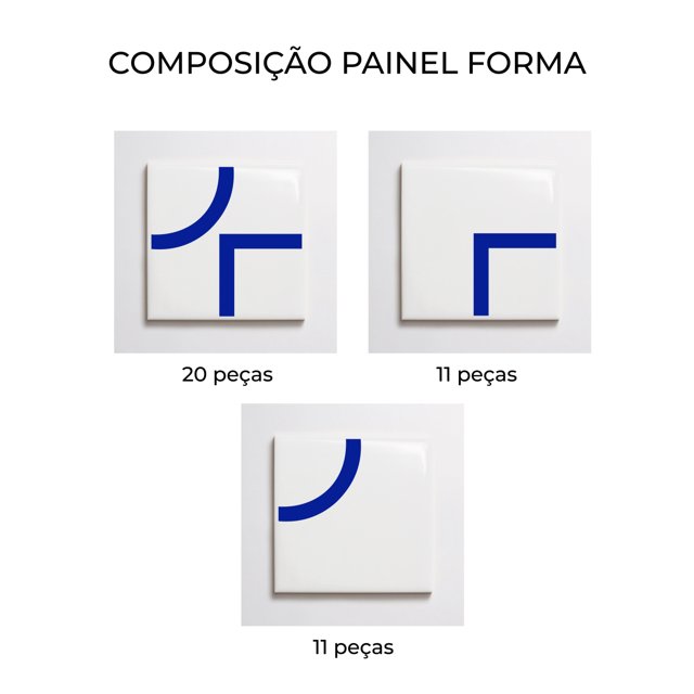 Azulejo Painel Forma - Azul Bic