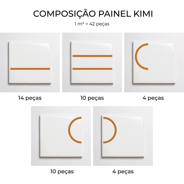 Azulejo Painel Kimi - Ocre 