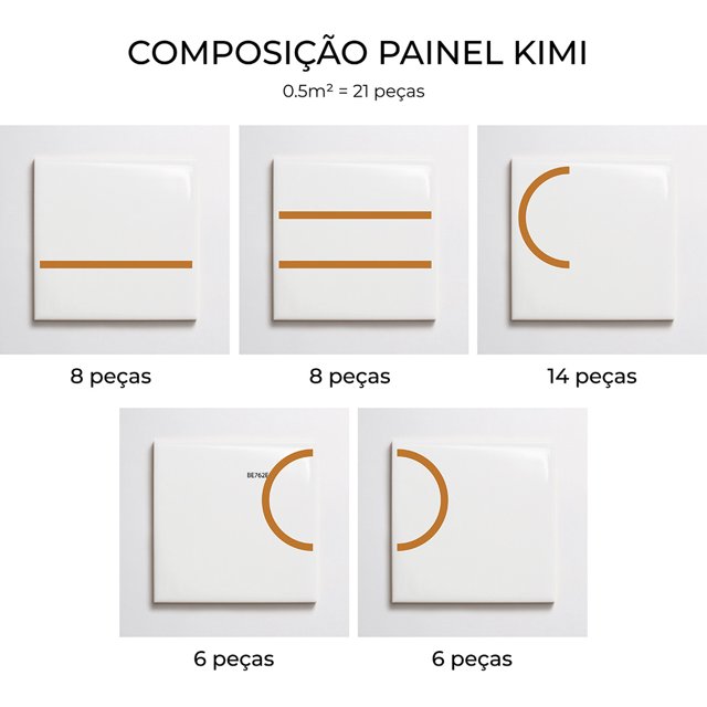 Azulejo Painel Kimi - Ocre 