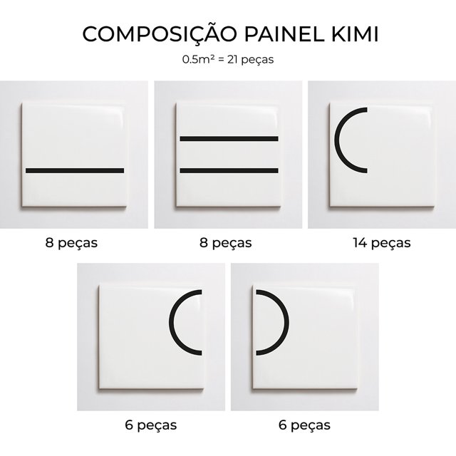Azulejo Painel Kimi - Preto 