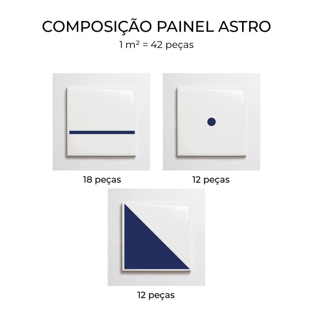 Azulejo Painel Astro - Azul Escuro