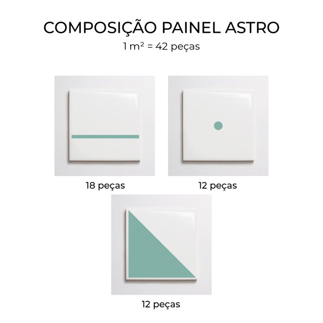 Azulejo Painel Astro - Verde Menta