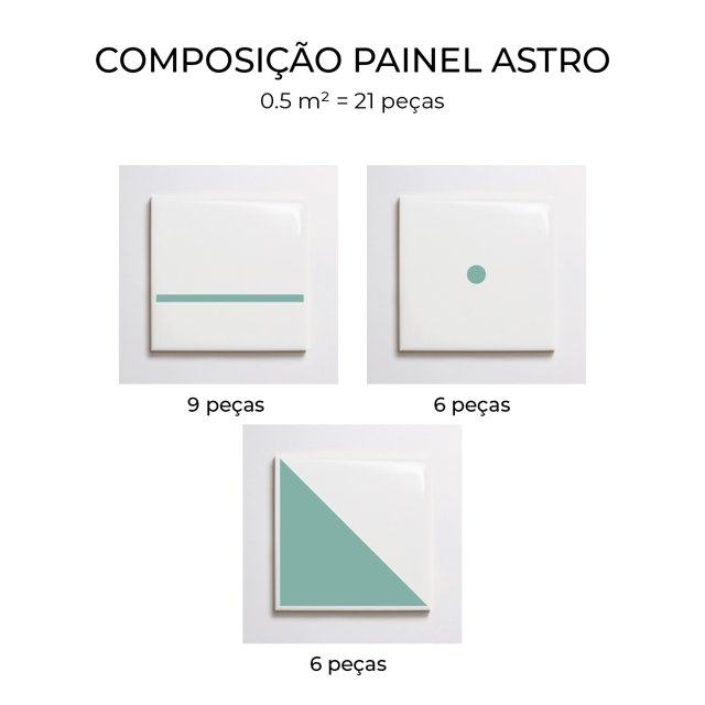 Azulejo Painel Astro - Verde Menta