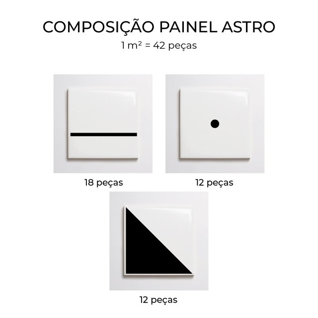 Azulejo Painel Astro - Preto
