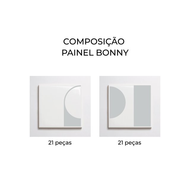 Azulejo Painel Bonny - Cinza