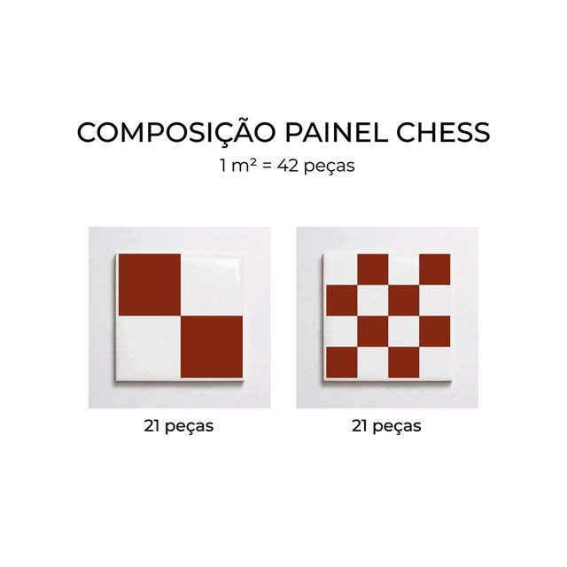 Azulejo Painel Chess - Terracota