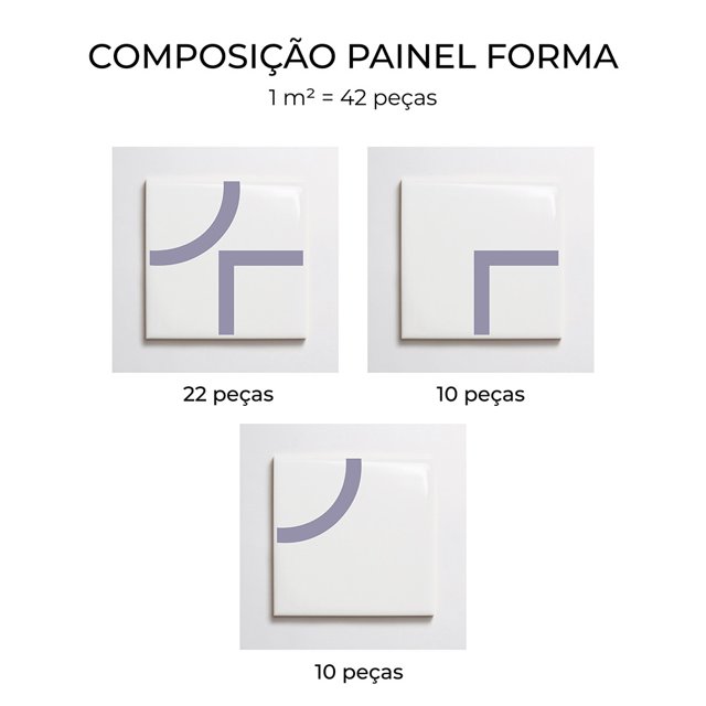 Azulejo Painel Forma - Lilás