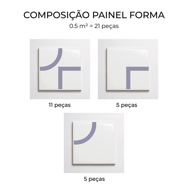 Azulejo Painel Forma - Lilás