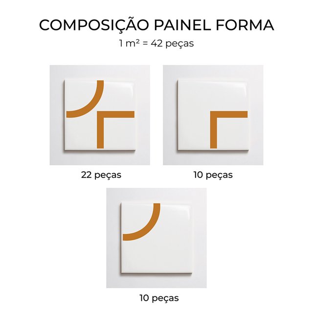Azulejo Painel Forma - Ocre