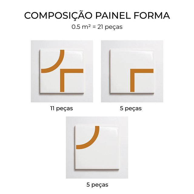 Azulejo Painel Forma - Ocre