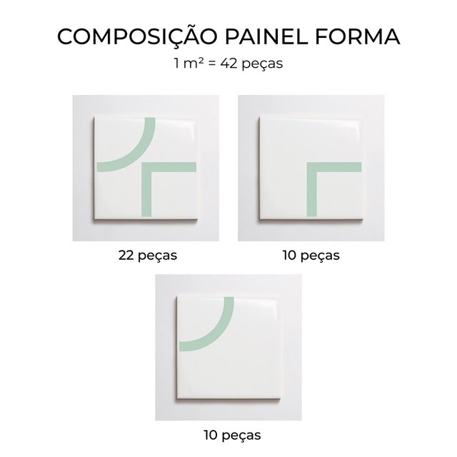 Azulejo Painel Forma - Verde Claro