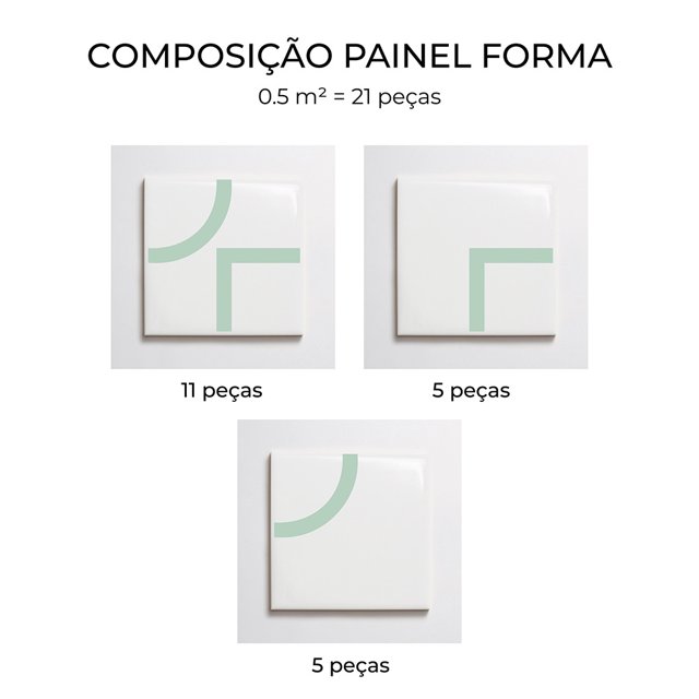 Azulejo Painel Forma - Verde Claro