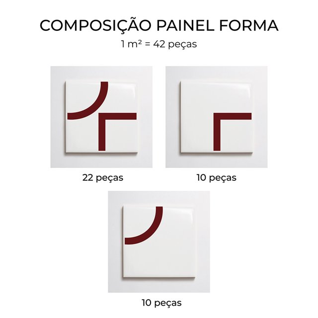 Azulejo Painel Forma - Vinho