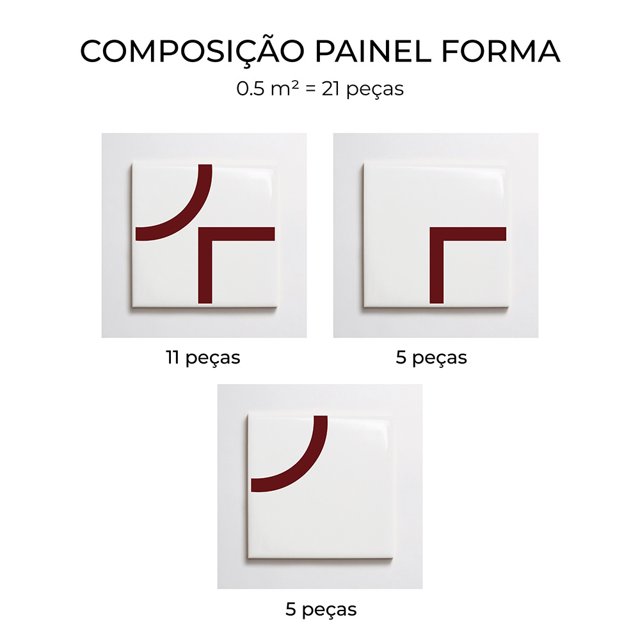 Azulejo Painel Forma - Vinho
