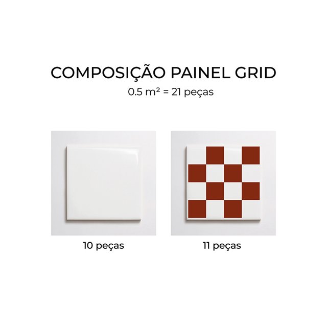 Azulejo Painel Grid - Terracota