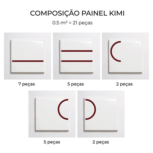 Azulejo Painel Kimi - Vinho