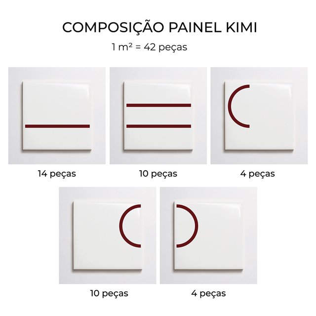 Azulejo Painel Kimi - Vinho