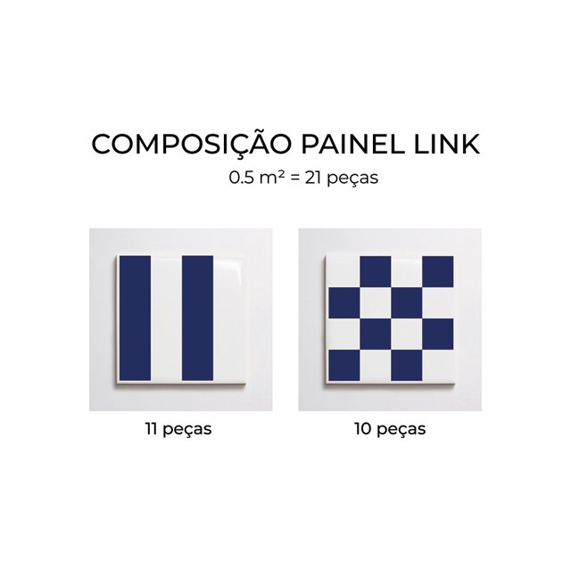 Azulejo Painel Link - Azul Escuro