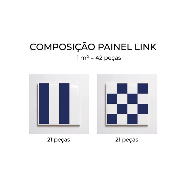 Azulejo Painel Link - Azul Escuro