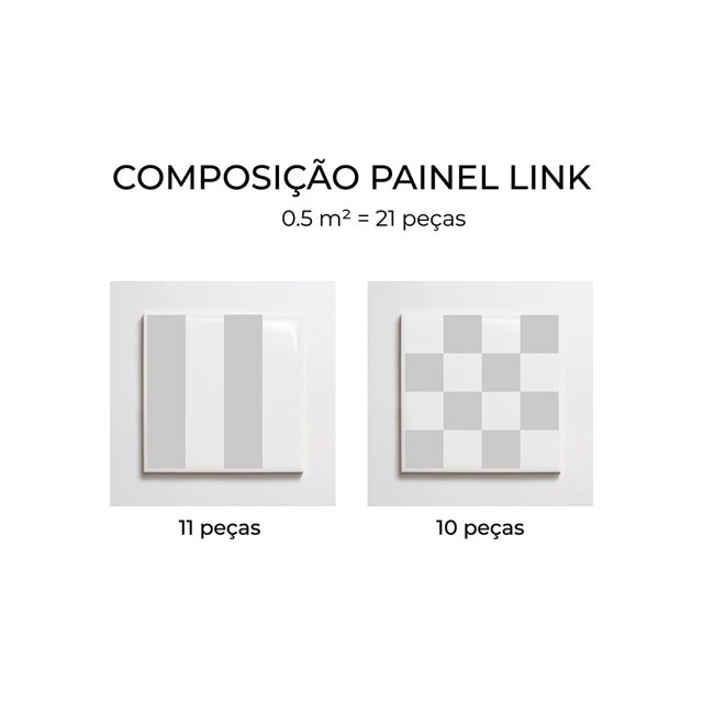 Azulejo Painel Link - Cinza