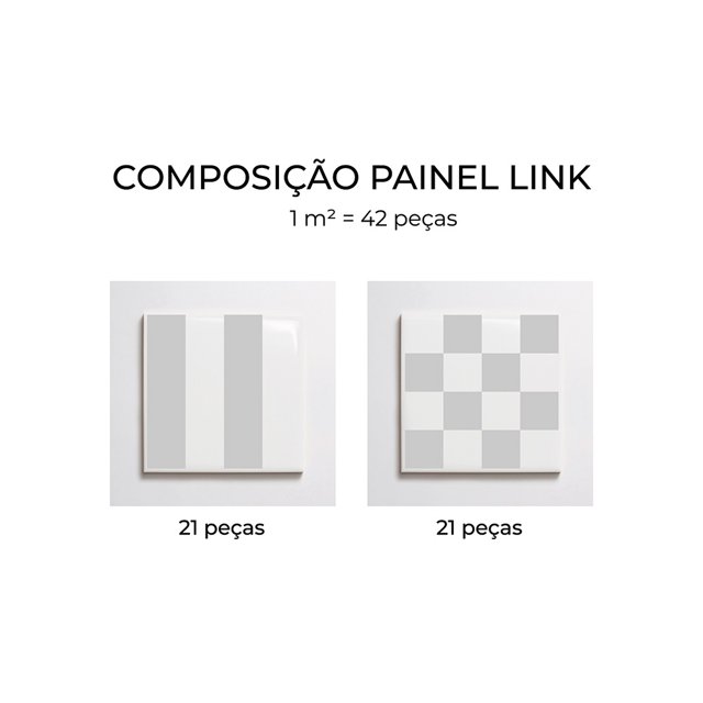 Azulejo Painel Link - Cinza