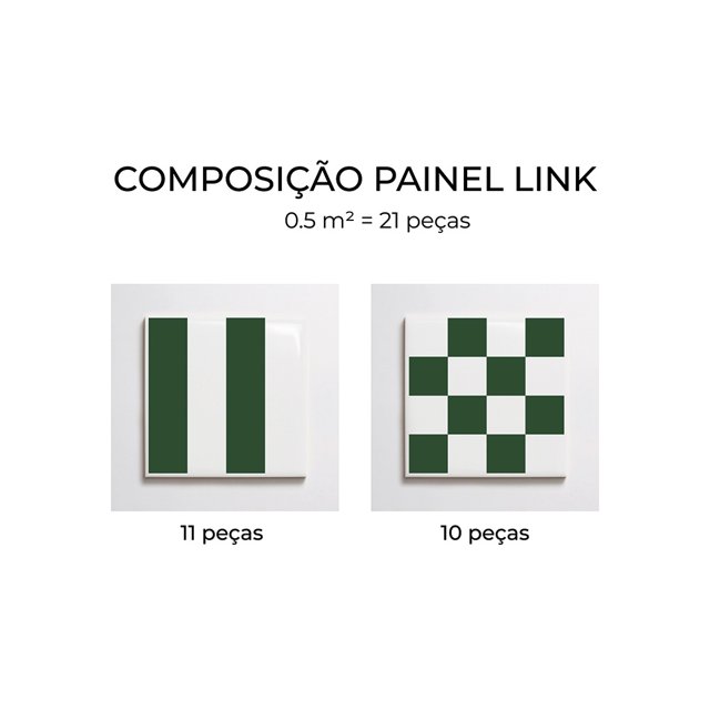 Azulejo Painel Link - Verde Escuro