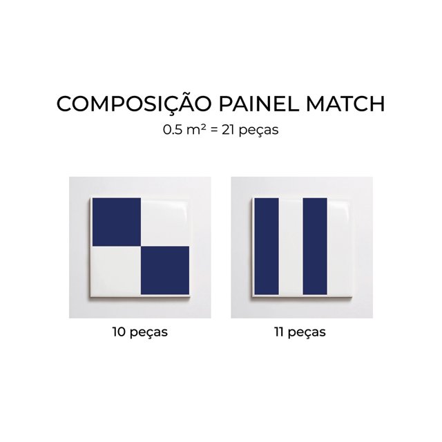 Azulejo Painel Match - Azul Escuro
