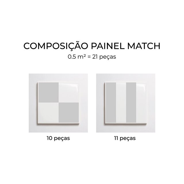 Azulejo Painel Match - Cinza