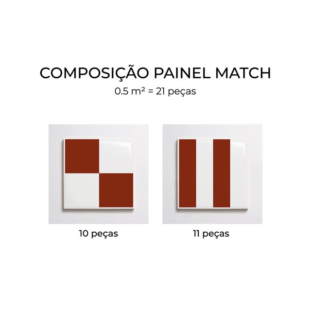 Azulejo Painel Match - Terracota