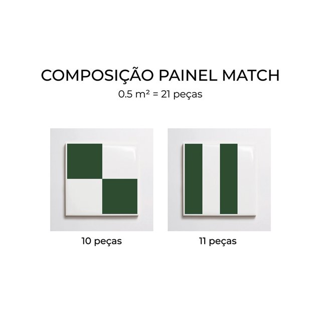 Azulejo Painel Match - Verde Escuro