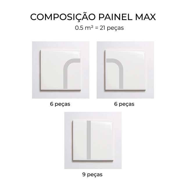Azulejo Painel Max - Cinza