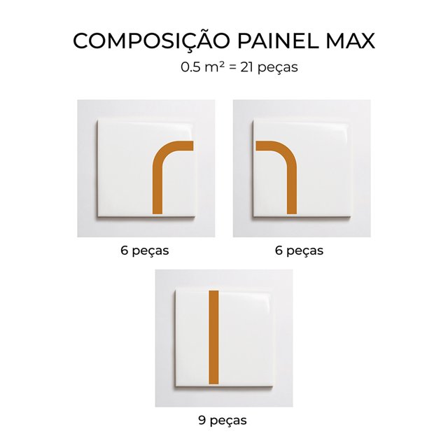 Azulejo Painel Max - Ocre