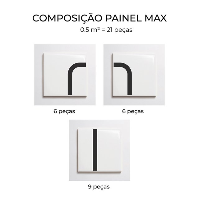 Azulejo Painel Max - Preto