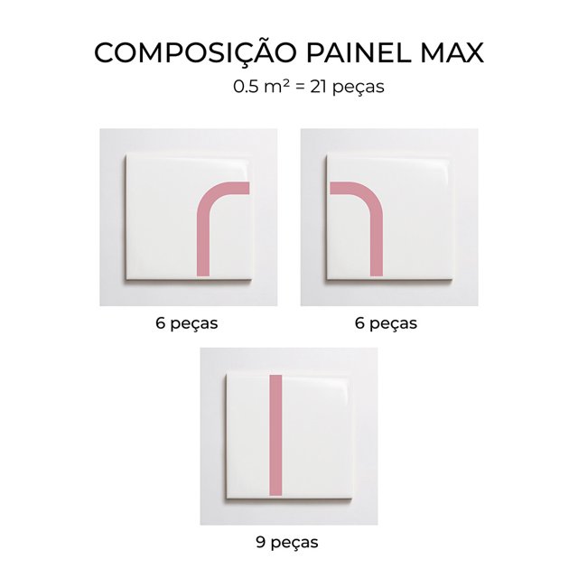 Azulejo Painel Max - Rosa