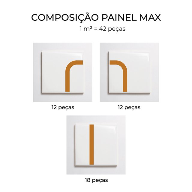 Azulejo Painel Max - Ocre