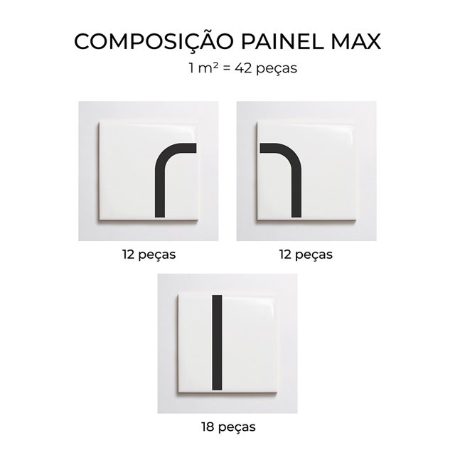 Azulejo Painel Max - Preto