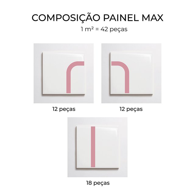 Azulejo Painel Max - Rosa