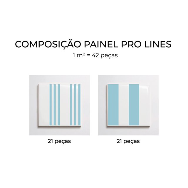 Azulejo Painel Pro Lines - Azul Céu