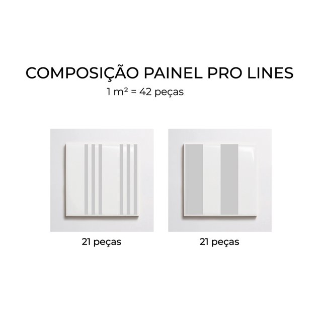 Azulejo Painel Pro Lines - Cinza