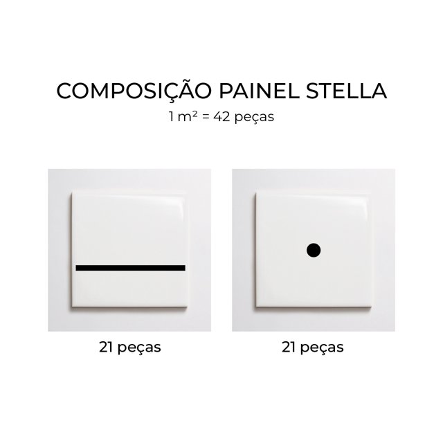 Azulejo Painel Stella - Preto
