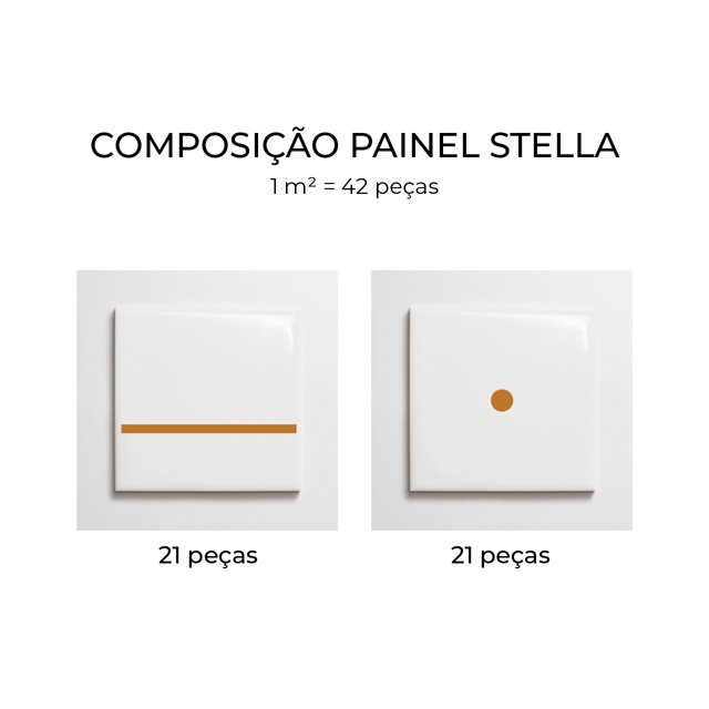 Azulejo Painel Stella - Ocre